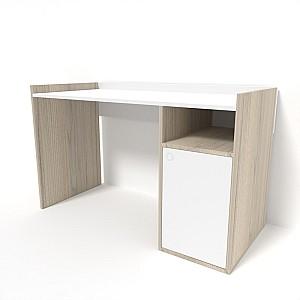 Masa de birou Smartex Tab Classic 110 Alb/Stejar Deschis