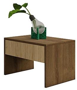 Noptiera Haaus Pedro 1S Stejar Bronz (Maro)/Lemn Natural (Bej)