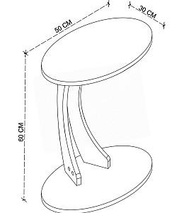 Masuta de cafea, reviste Fabulous Ellipse Pin (Bej)