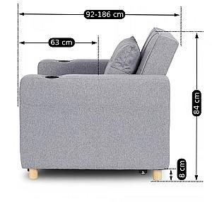 Fotoliu Mebel Elite Solor Gri/Stejar Natural