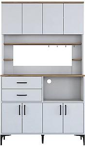 Set mobila bucatarie Mirage Meble JE179 Alb/Nuc (Bej)