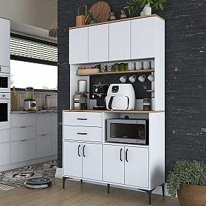Set mobila bucatarie Mirage Meble JE179 Alb/Nuc (Bej)