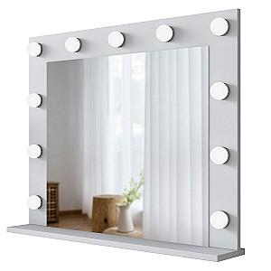 Masa de machiaj Mirage Meble BJ121 oglinda/becuri Alb/Negru