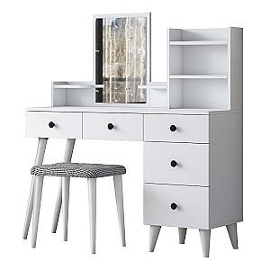Masa de machiaj Mirage Meble BJ101 Alb/Negru