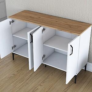 Comoda Mirage Meble GD102 White/Miniature Walnut