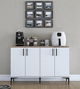 Comoda Mirage Meble GD102 White/Miniature Walnut