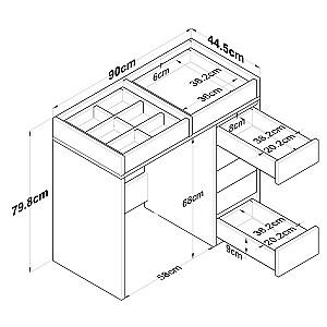 Masa de machiaj Mirage Meble BJ107 Alb
