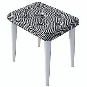 Masa de machiaj Mirage Meble BJ102+taburet Alb/Negru