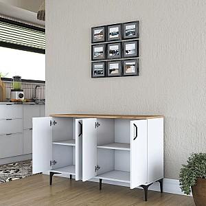 Comoda Mirage Meble JE162 Alb/Nuc (Maro)
