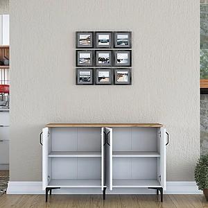 Comoda Mirage Meble JE162 Alb/Nuc (Maro)