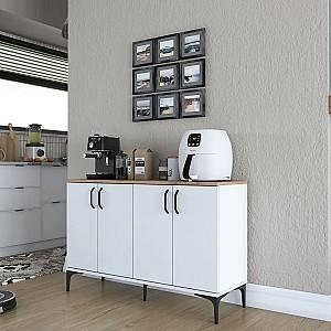Comoda Mirage Meble JE162 Alb/Nuc (Maro)