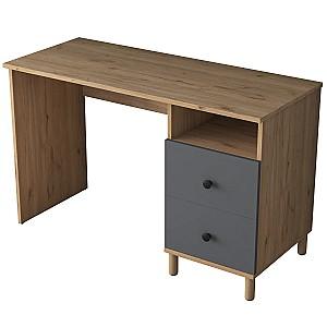 Masa de birou Mirage Meble HA109 Nuc (Maro)/Antracit (Gri)