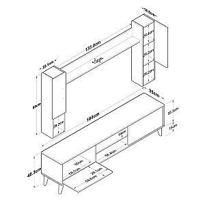 Living Mirage Meble A9/M27 Miniature Walnut (Maro)