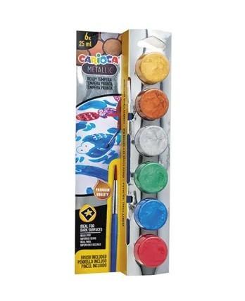 Guas CARIOCA Metalica 6 culX25 ml + pensula