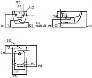 Bideu Ideal Standard Tesi T457001