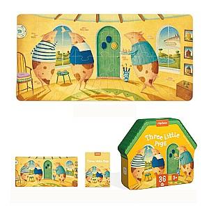 Puzzle Mideer „Trei purceluși”, 36 elem. MD3206