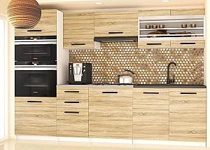 Set mobila bucatarie Belini Paula2 TOR PAULA2/4/WT/DS/0/B1 2.4m Stejar Sonoma (Bej)