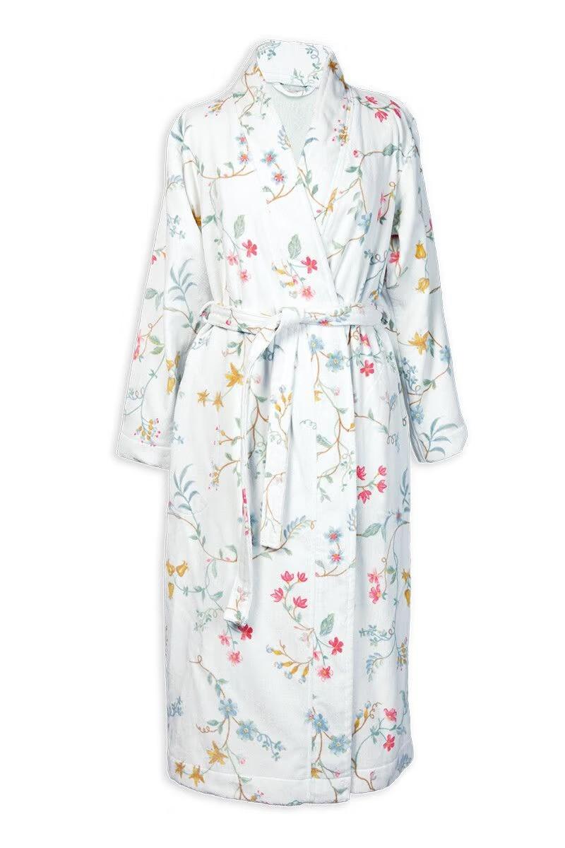 Halat de baie PIP Studio Les Fleurs L White