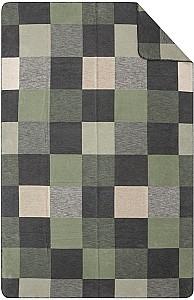 Pled IBENA Jacquard Cotton Blanket Hamilton with GOTS certificate Green