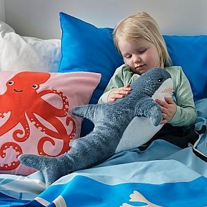 Jucarie de plus IKEA Blahaj Pui de rechin 55cm (Alb/Albastru)