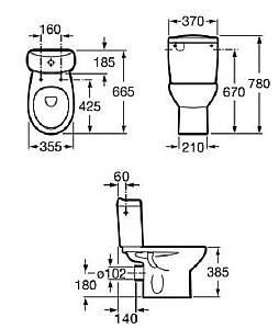 Vas WC Roca Victoria A34S394000