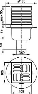Rigola de dus Alcaplast APV2