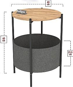 Masuta de cafea, reviste Fabulous With Bag Pine/Black
