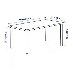 Masa de birou IKEA Lagkapten/Adils 140x60 Alb