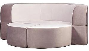 Canapea transformabila Edka Luna 200 cm M15 Roz pal