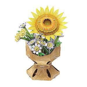 3D Puzzle CubicFun Buchet de floarea-soarelui