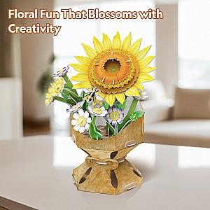 3D Puzzle CubicFun Buchet de floarea-soarelui