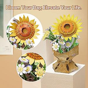 3D Puzzle CubicFun Buchet de floarea-soarelui