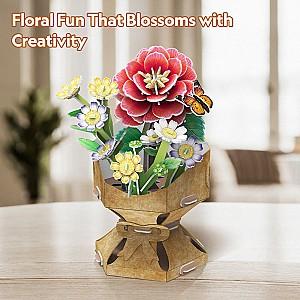 3D Puzzle CubicFun Buchet de camelii
