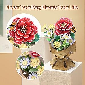 3D Puzzle CubicFun Buchet de camelii