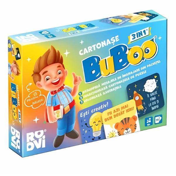 Joc de masa Toys outlet Cartonașele Buboo 3 în 1 pentru băieței, rom.