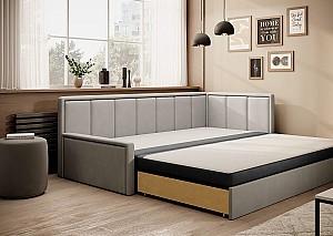 Canapea Eltap Fulgeo Left Poco 4/Poco 3 Gri/Gri Deschis