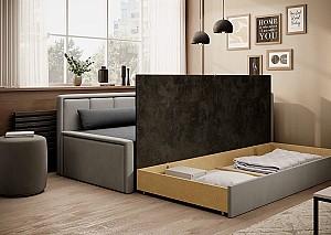 Canapea Eltap Fulgeo Left Poco 4/Poco 3 Gri/Gri Deschis