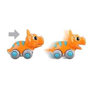 Jucarie de impins si tras Hola Toys Dinozaur în mișcare Triceratops