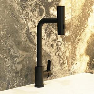 Baterie pentru lavoar Mat|eco Multiform Negru Mat