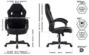 Fotoliu gaming SENSE7 Prism Fabric Black