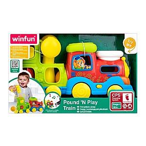 Jucarie de impins si tras winfun Trenulet cu mingi si ciocan