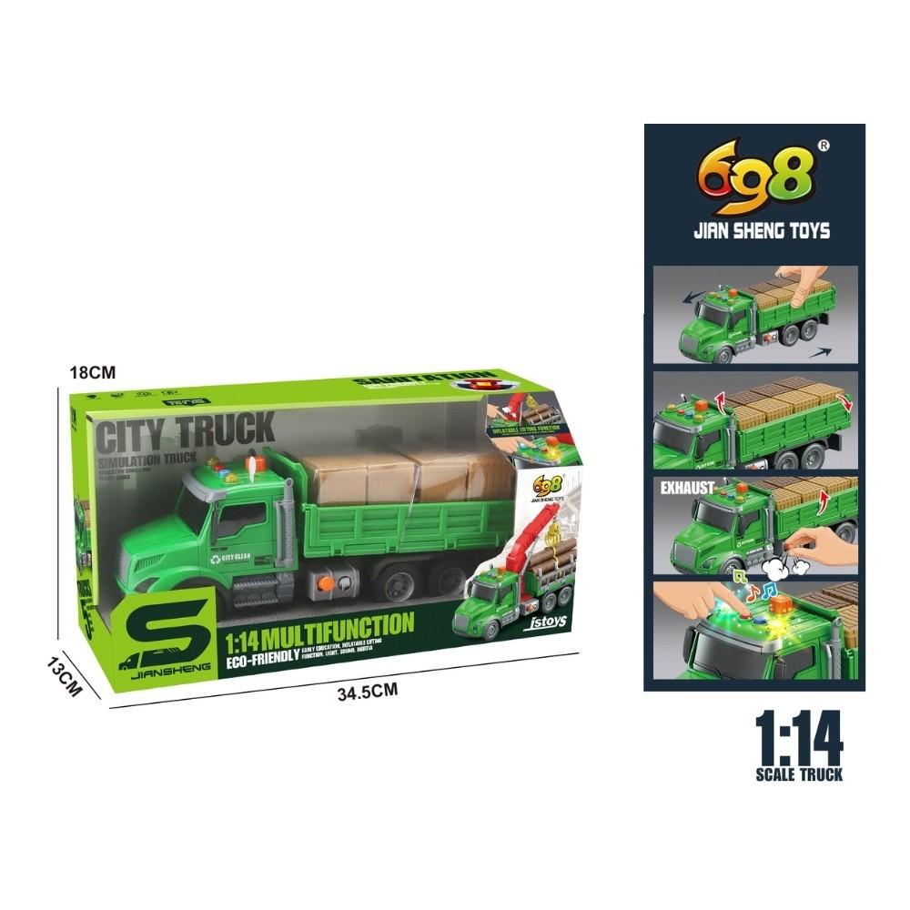Tehnica speciala JSToys Camion cu remorca si containere (JS189)