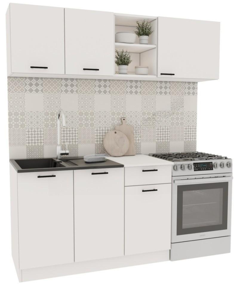 Set mobila bucatarie Haaus Kara 1.8m Alb