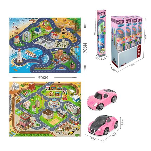 Covoras de joaca copii Essa Toys Covoras Oras + masinuta (as)