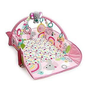 Covoras de joaca copii Bright Starts Gym & Ball Pit Rainbow Tropics 5in1