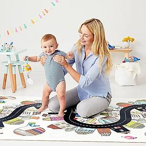 Covoras de joaca copii Skip Hop Vibrant Village reversibila