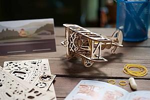 3D Puzzle Ugears Avion mini-biplan