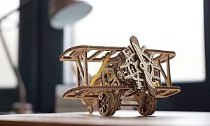 3D Puzzle Ugears Avion mini-biplan