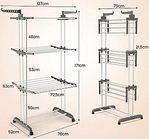 Uscator de rufe Costway JZ10165HS Grey/Silver