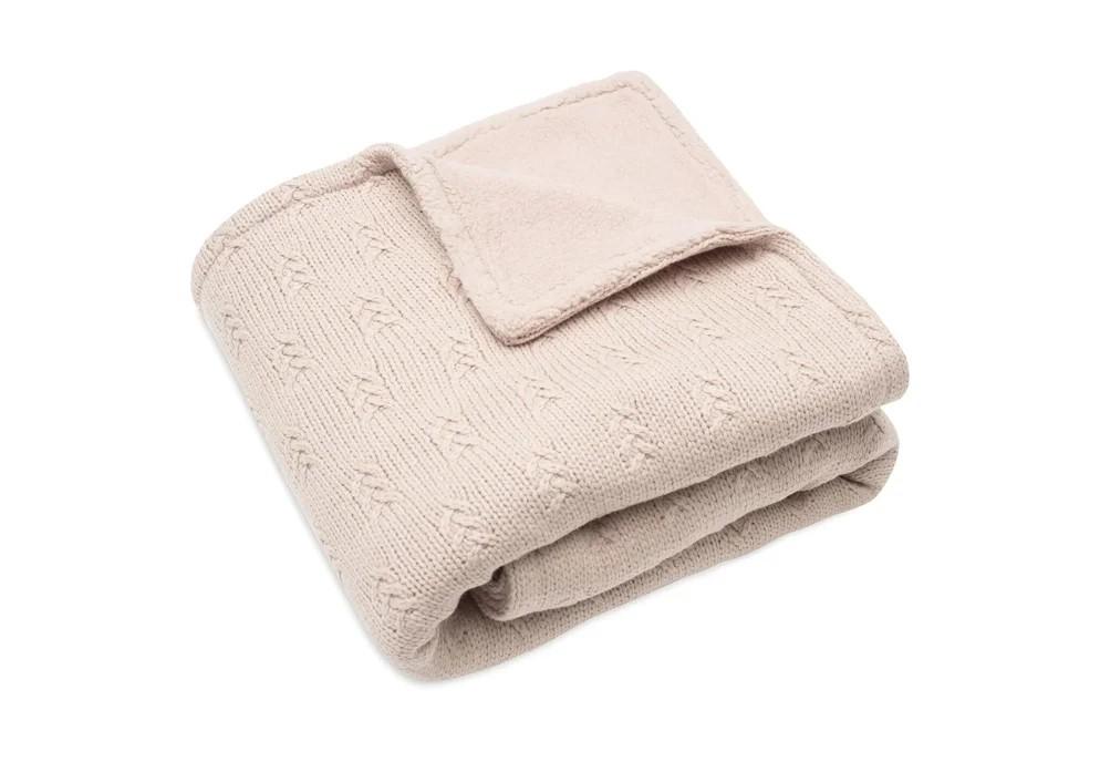 Pled Jollein Grain Knit Wild Rose/Velvet